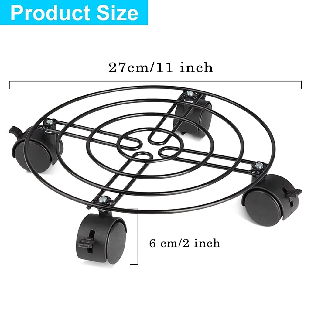 Chariot pour Plantes Paquet de 2 Chariots à roulettes verrouillables sur Support