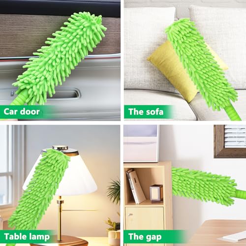 Image of 1 Pack Microfiber Feather Duster, Car Duster for Interior, Washable and Reusable, Cleaning Tool for Car, Home, Office