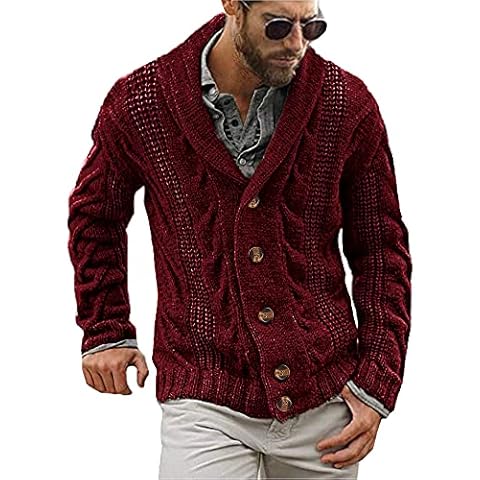 Cardigan YAOBAOLE homme vin rouge Cover