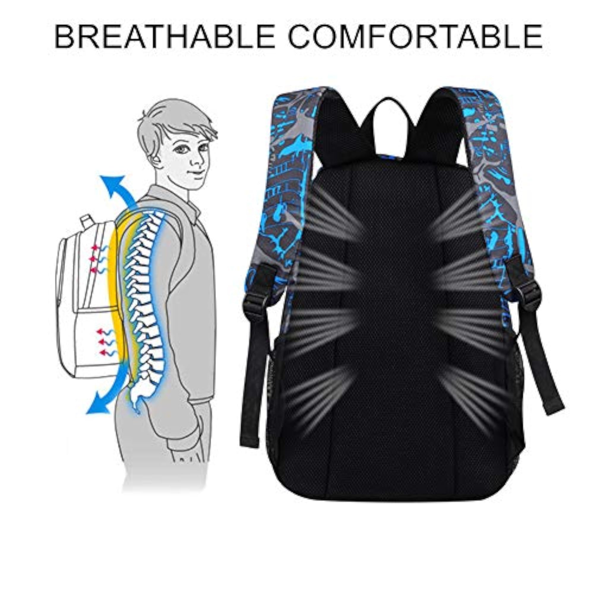 14 Inch Laptop Backpack with USB Charging Port for Boys