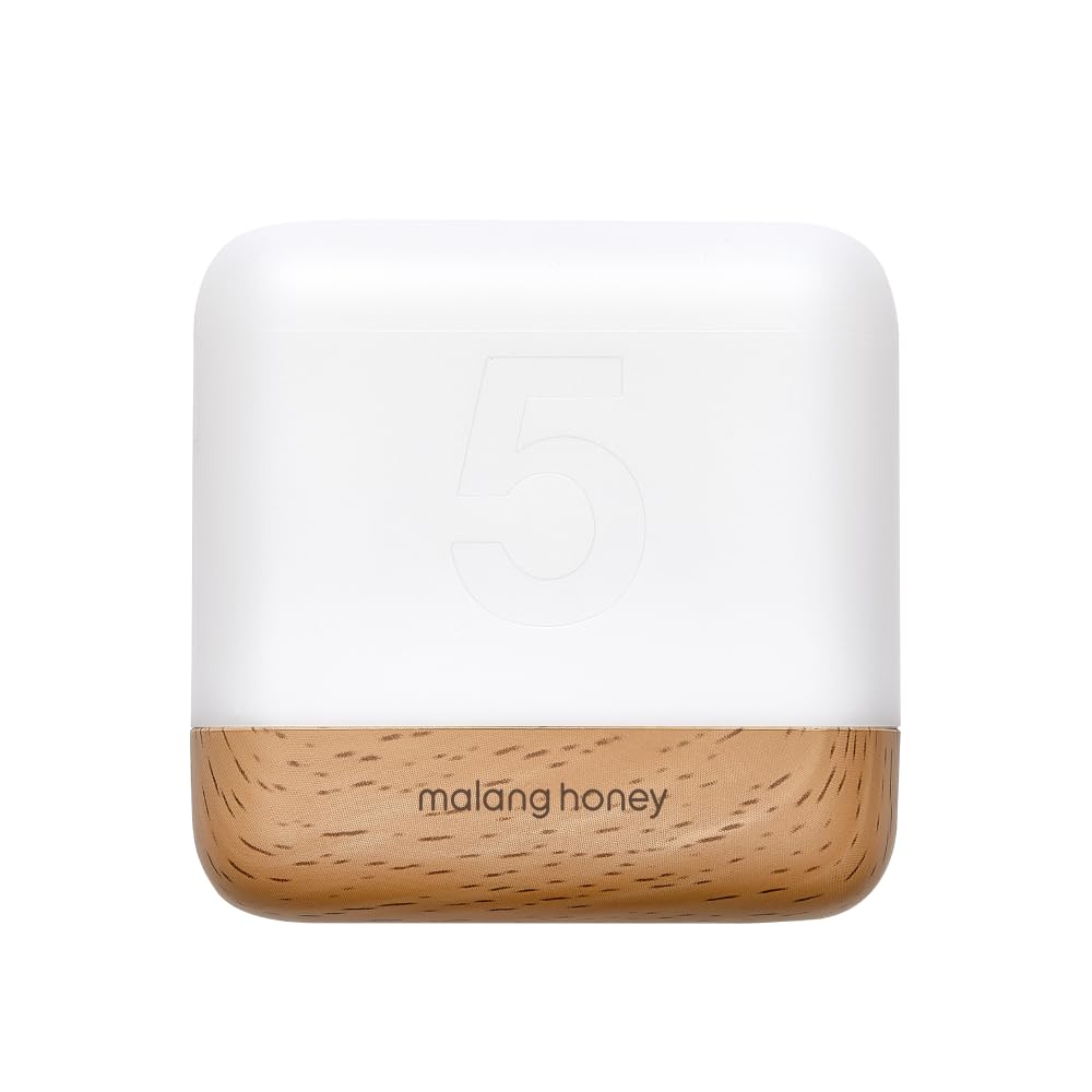 Malang Honey] LED Nursing Light USB Rechargeable Cube Flip Timer Portable Desk Lamp for Baby Feeding/Sleeping/Eye Protection with 2colors, 145g (Wood)