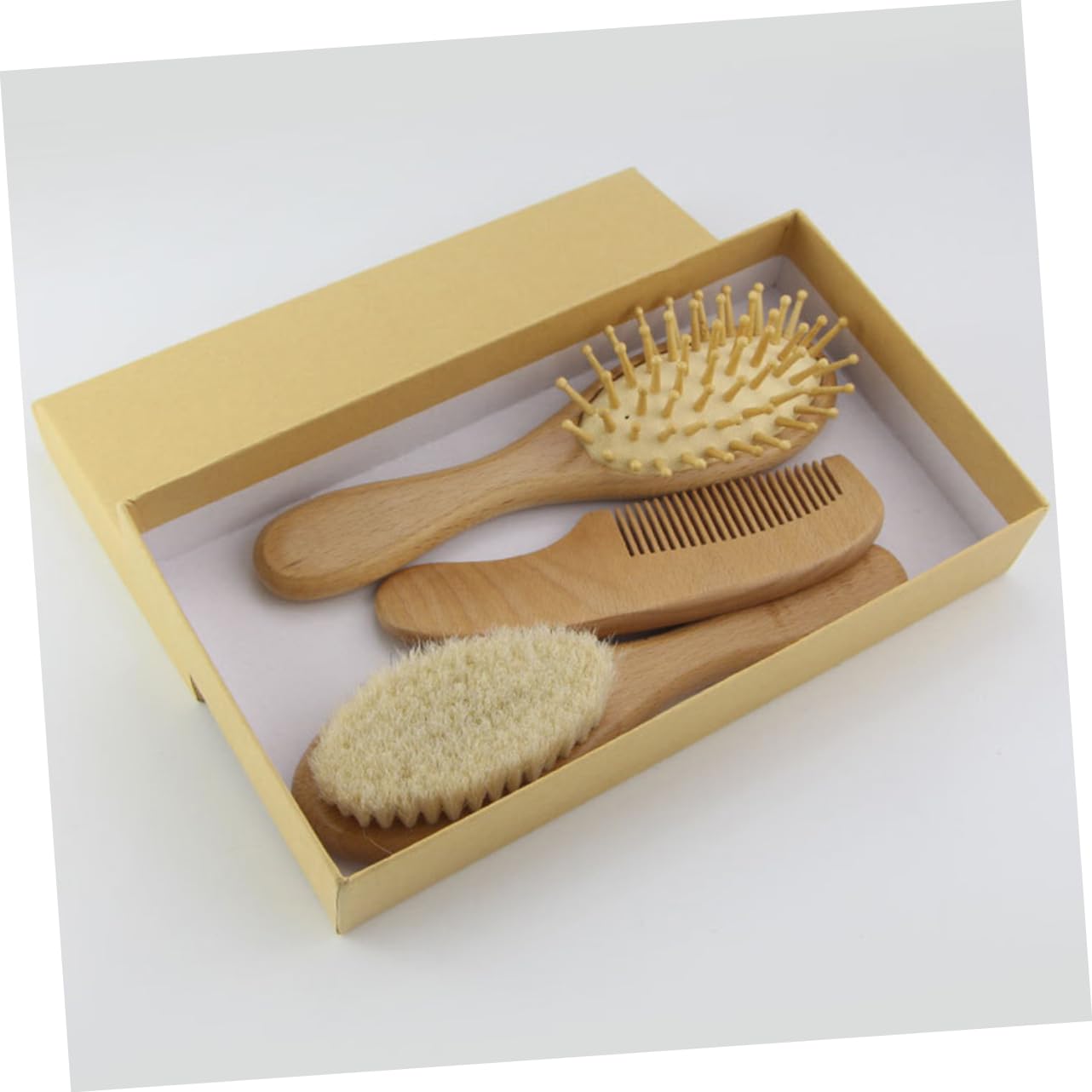 Cepillos Para Champú Madera Cepillo De Lana Para Recién Nacido Peine Para Cuidado Del Cabello Para Shower