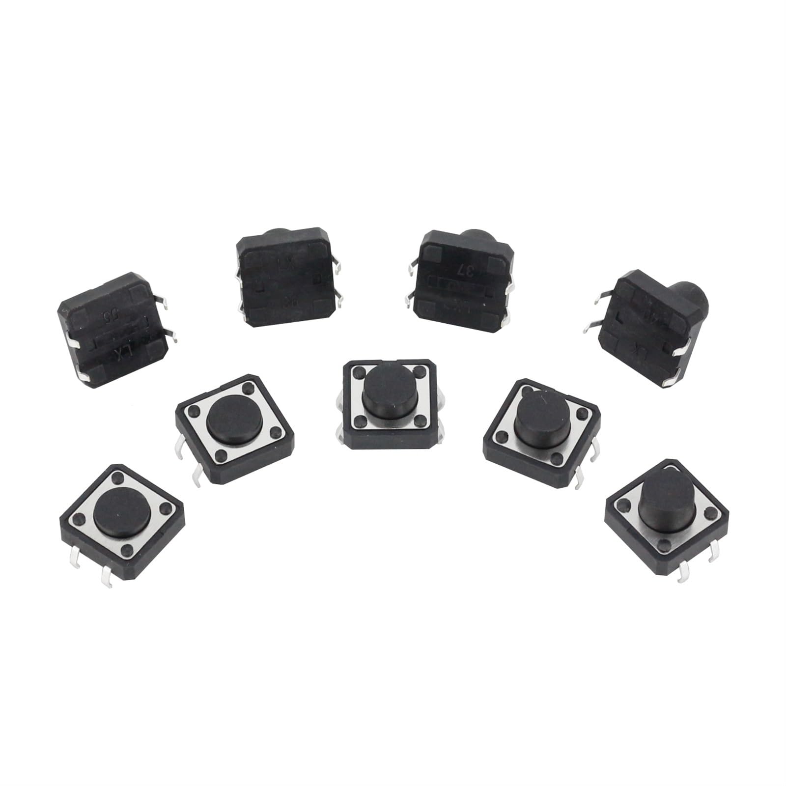 20 PZ 12x12 12 * 12 * 4.3mm 5mm 4.5 6 7 8 9 .2 10 11 4Pin Tattile Tatto Pulsante Micro Interruttore Auto-Reset DIP Switch(12x12x4.3)