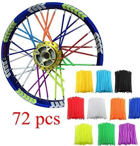 Miniatura 5 de 72 unidades de fundas universales para radios, cubiertas para radios de rueda de bicicleta, decoración y protección para motocicletas todoterreno,