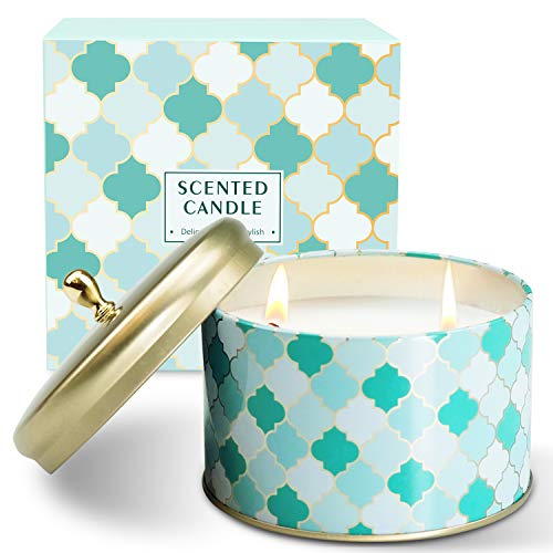 LA BELLEFÉE Halloween Aromatherapy Candles Scented Cotton Candle 2 Wicks Soy Wax Travel Tin 1x14oz,Large Candles,for Relaxing Spa, Birthday, Christmas, Halloween,Wedding Party Appointment.