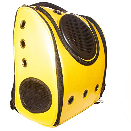 Mochila Canguru Bolsa Transporte Pet Cachorros Amarela