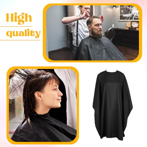 image for FdcLixuvol Black Hair Salon Cape, 6 Pack Waterproof Haircut Capes for 