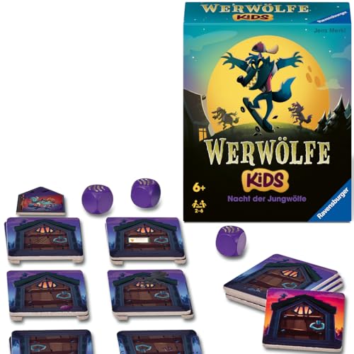 Ravensburger 22692 Werwölfe - Nacht der Jungwölfe, erstes Werwölfe-Spiel für Kinder ab 6 Jahren für 2 bis 6 Spieler