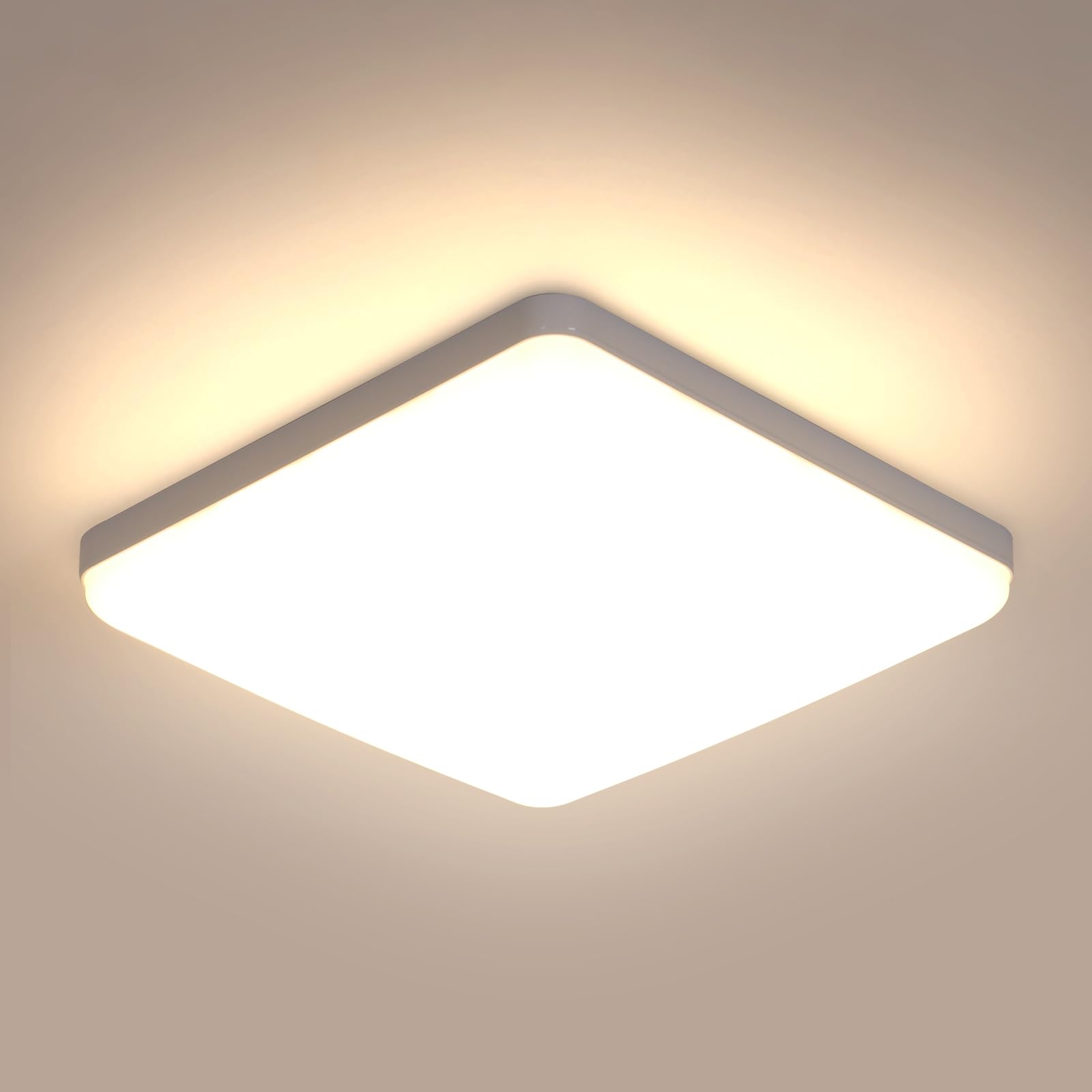 Comely Plafoniera LED Soffitto 36W, Lampada da Soffitto LED Quadrato 4050LM 3000K Luce Bianca Calda, IP44 Impermeabile Plafoniere per Camera da Letto, Cucina, Soggiorno, Balcone, Bagno