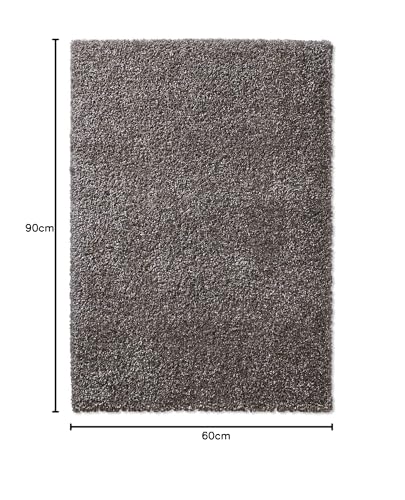 Taracarpet Shaggy Teppich Wohnzimmer Venezia Hochflor Langflor Teppiche modern Anthrazit 060x090 cm
