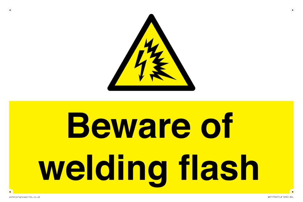 Beware of welding flash Sign - 300x200mm - A4L
