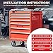Tenare Toolbox Organization Magnetic Labels - 66 Pcs Steel Tool Chest Drawer Labels (4.5x0.75) |Magnets, Quick & Easy Organizer | Fits All Brands, Cabinets & Tool Boxes(Red)
