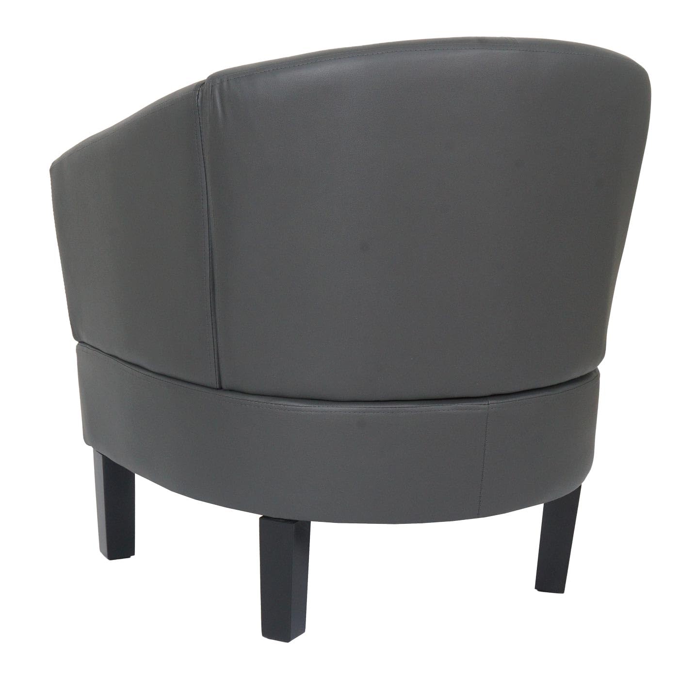 Mendler Lounge-Sessel HWC-O17AM, Sessel Clubsessel Cocktailsessel, FSC®-Zertifiziert Kunstleder - grau