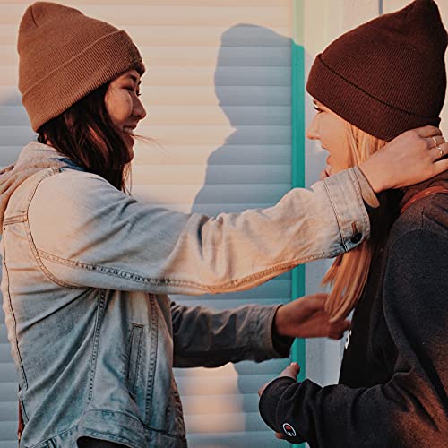 Pffy 2 Packs Unisex Beanie Hats For Men And Women Knit Winter Beanies Black+White #TOP3