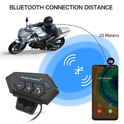 OBEST Motorhelm Bluetooth-oortelefoon, stofdicht en zonwering, draadloze oortelefoon, met lange levensduur van de… - Image 7