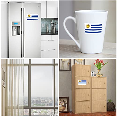 Image of QQSD Uruguay Flag Sticker Uruguayan Decal in Multiple Sizes, 3 Pack, 11.7 x 8.3 Inches