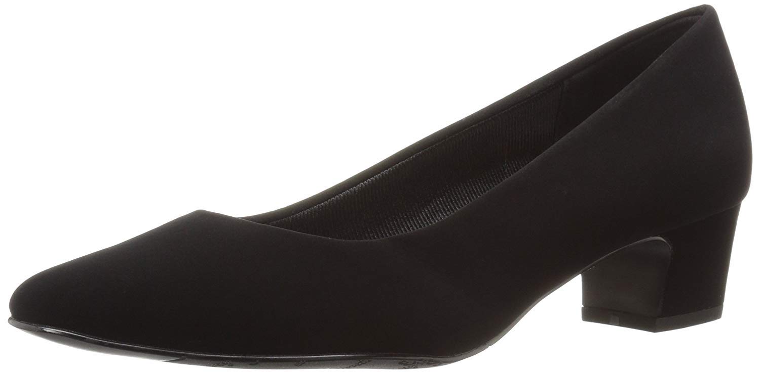 Easy Street Women's Prim Dress Pump, Black Lamey, 9.5 M US