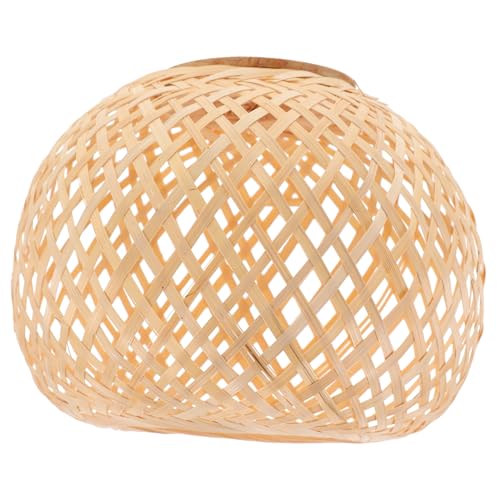 Pantalla de bambú tejida para lámpara de techo con diseño sencillo y elegante para el hogar