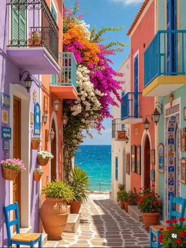 WUSARPLY Seaside Scenery Diamond Painting Kits for Adults, Landscape Diamond