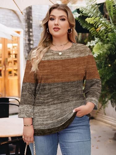 Image of Chulianyouhuo Womens Plus Size Tops 3 /4 Sleeve Casual T Shirts
