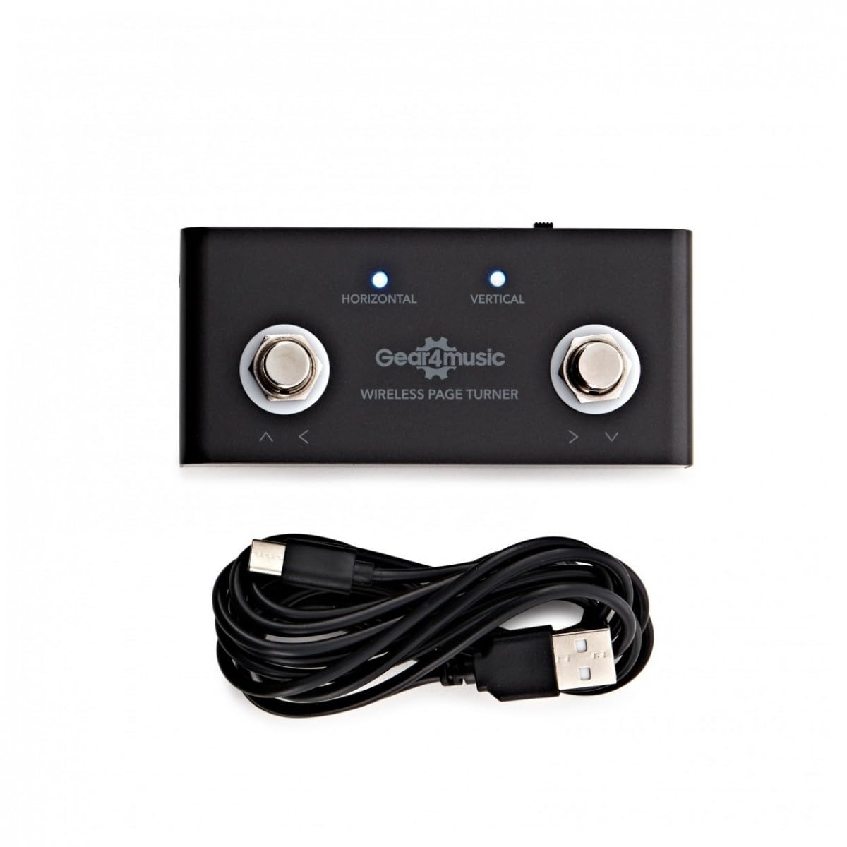 Gear4Music Bluetooth Page Turner Pedal für Noten und Präsentationen