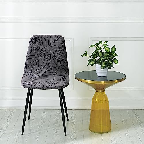 SHENGYIJING Dining Chairs Covers Set of 2/4/6,Style Shell Dining Chair Mid Century Modern Chair Sipcover,Upholstered Dining Accent Side Chair Covers (Grey1,4 Pieces) - Image 4