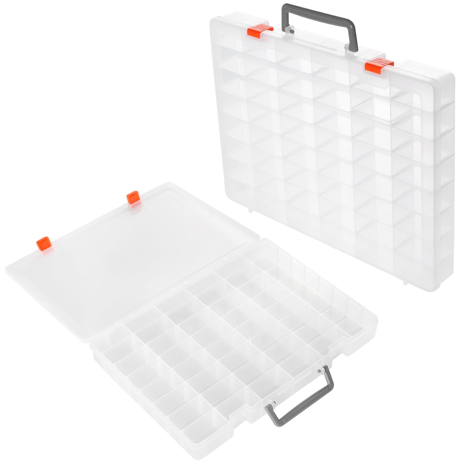 Boîte rangement plastique transparent séparateurs réglables pour trier perles et boutons