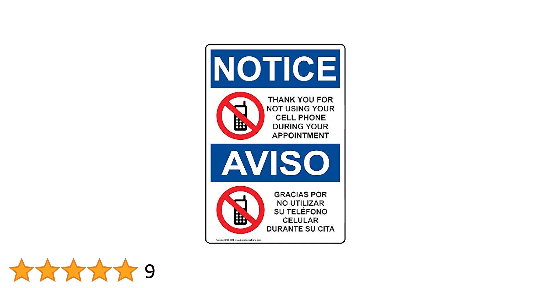 compliancesigns-com-notice-thank-you-for-not-using-your-cell-phone-during-your-appointment-osha-bilingual-sign-10x7-inch-plastic-amazon-com-industrial-scientific for Free Printable No Cell Phone Signs Doctor S Office ComplianceSigns.com NOTICE Thank You For Not Using Your Cell Phone During Your Appointment OSHA Bilingual Sign, 10x7 inch Plastic: Amazon.com: Industrial & Scientific for Free Printable No Cell Phone Signs Doctor S Office