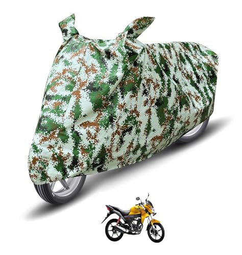 Image of Auto Hub Waterproof Bike Cover Compatible with CB Twister Dustproof, UV Protection Two Wheeler Bike CB Twister Cover - Forest