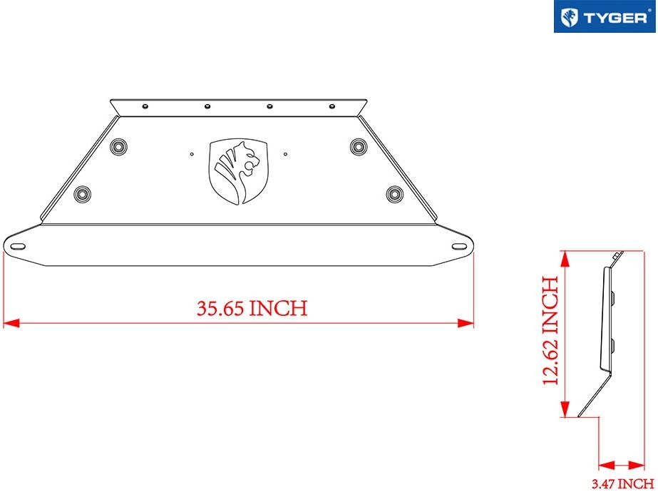 Tyger Auto TG-SP6D80368 Skid Plate Compatible Only with TG-BP6D80368 | Won't Work with Any Other Aftermarket Bumpers