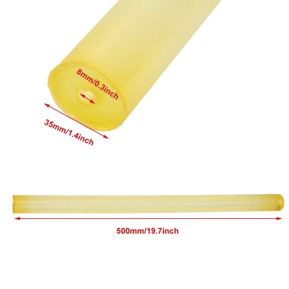 tige ronde creuse en polyuréthane, jaune, 20, 40mm, diamètre extérieur, alésage de 8mm, 500mm de Long, ressort de matrice idéal pour les machines (35 * 8 * 500(1pcs))