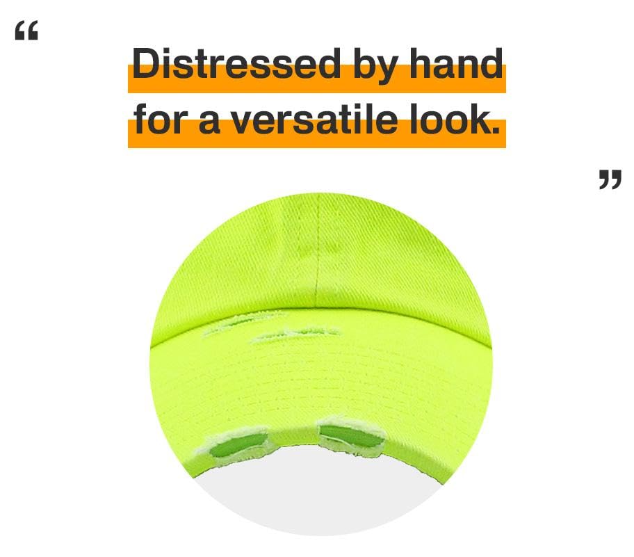 Image of KBETHOS Vintage Washed Distressed Cotton Dad Hat Baseball Cap Adjustable Polo Trucker Unisex Style Headwear