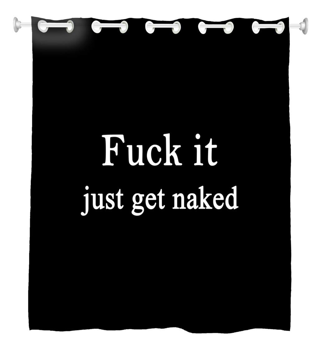 goodbath No Hook Shower Curtain and Liner Set,Luxury Waffle Bath Curtains for Bathroom Hotel, Mesh Top Window,Double Layer,180x188cm,Black