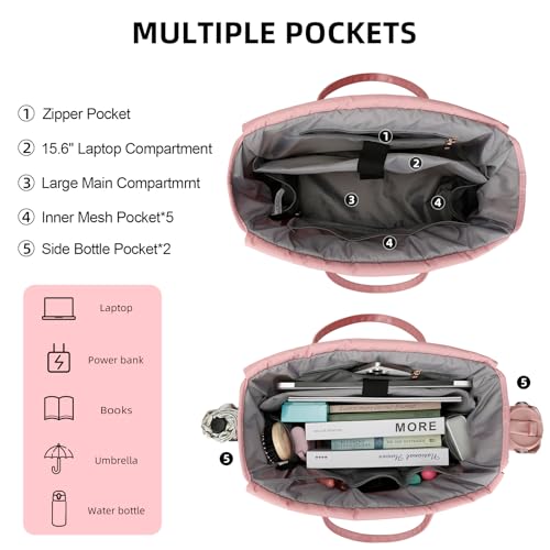 KKXIU Lunch Tote Bag for Women, Work Laptop Tote with Insulated Lunch Box - image 6