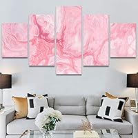 SIGNWIN 5 Panel Canvas Wall Art Modern Art 3D Abstract Abstract Brushstroke Contemporary Digital Art Fun Multicolor for Home Decorations Ready to Hang - 60