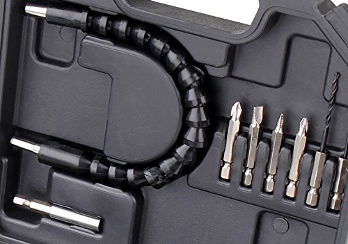 Apollo Tools DT4944 3.6 volt Lithium-Ion Rechargeable Screwdriver with 45 pc Accessory Set, Red