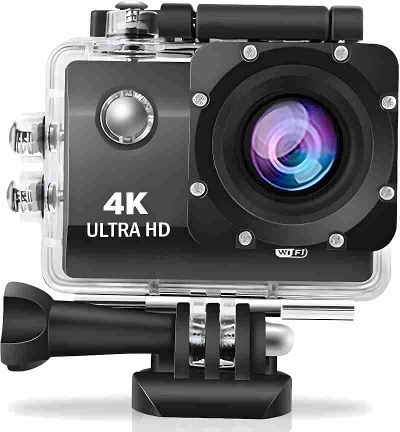 4K Action 30fps 4K Action 30fps Sports and Action Camera (Black 1080 MP)