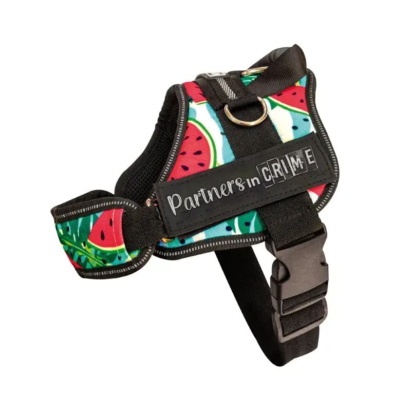 Croci Pettorina per Cane Morbida e Regolabile, con maiglia di Sicurezza | Fantasia Slice | per Cani di Taglia Media e Grande | Misura: 65-80 CM, Multicolor, C5057473