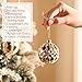 Valery Madelyn Christmas Ornaments Set, 30ct 2.36 Inches White and Gold Shatterproof Christmas Tree Decorations Ball Ornaments Bulk, Elegant Hanging Ornaments for Xmas Holiday Party Decor