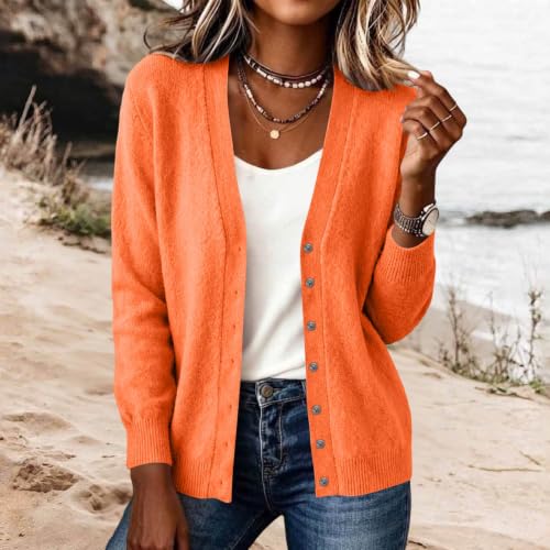 Cardigan Sweaters for Women V Neck Long Sleeve Knit Cardigans Shrug - image 2