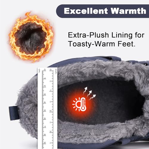 Winter Footwear Barefoot Shoes Women Men Zero Drop Barefoot Hiking Boots Slip On Warm Waterproof Snow Boot Minimalist Wide Toe Ankle Booties Five Finger Hike Shoes Outdoor3