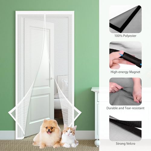 Anti moustiquaire sans perçage 117 x 230 cm pour bloquer les insectes - 5