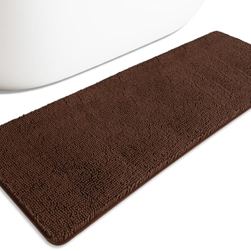 PureSwan Badezimmerläufer 60 x 180 Rutschfest – Extra Lange Badematte | Saugfähige und Waschbare Dicke Chenilleläufer für Badezimmer… – Ansicht 1