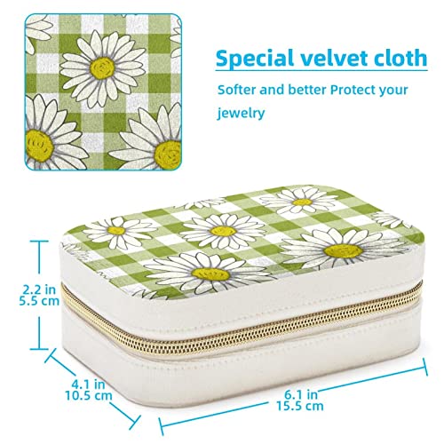 Boîte à bijoux de voyage portable Daisy pour bagues et colliers - 5