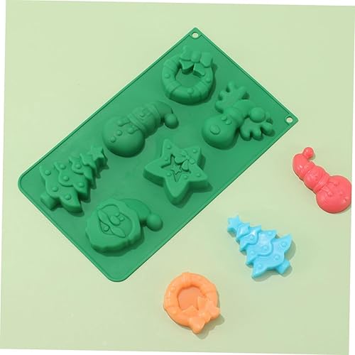 Miniatura 3 de Abaodam Moldes de silicona para jabón, 2 piezas, molde para pastel de Navidad, molde de jabón de silicona para resina de gelatinas, mini malvaviscos