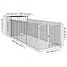 BARULUOAKLIFE Light Grey Galvanized Steel Dog House with Extended Run 43.3 x 159.4 x 43.3 in, Outdoor Pet Shelter for Medium Breeds, Durable Weatherproof Kennel with Ventilated Mesh