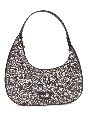 Image of ZOUK Pixi Small Shoulder Bag | Vegan Leather Evening Bag for Women with Shoulder Strap, Zip Closure & Water-Resistant Lining | Stylish Handcrafted Purse |