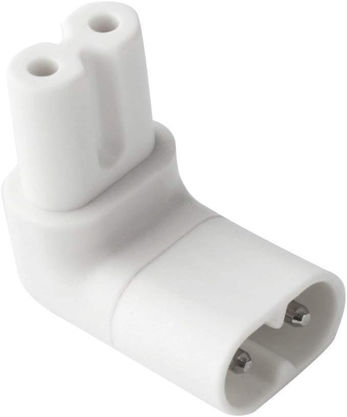 Adattatore Alimentazione IEC C8 A C7 Angolato | Nero Per Elettrodomestici