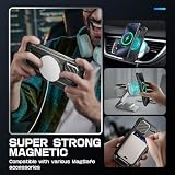 SUPCASE Etui magnetyczne do iPhone 15 Pro Max z regulowanym uchwytem na kamerę, kompatybilne z MagSafe, odporne na wstrząsy z wbudowaną ochroną podpórki do iPhone 15 Pro Max, czarne