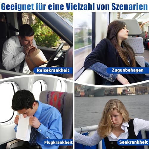 Hionfurt 16 Stück Reisekrankheitspflaster und Seekrankheit Pflaster für Auto- und Bootsfahrten, Kreuzfahrten und Flugreisen